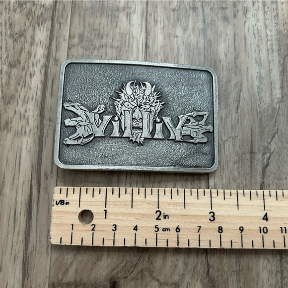 Villin demon Silver tone Belt Buckle metal streetwear grunge punk rocker music - Picture 3 of 5